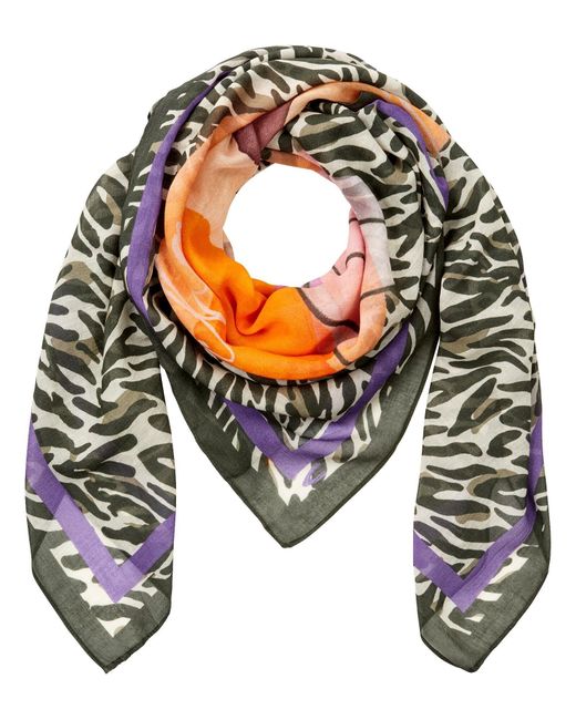 Camel Active Gray Schal Aus Reiner Baumwolle