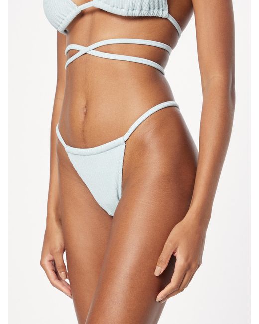 Solid & Striped White Bikinihose