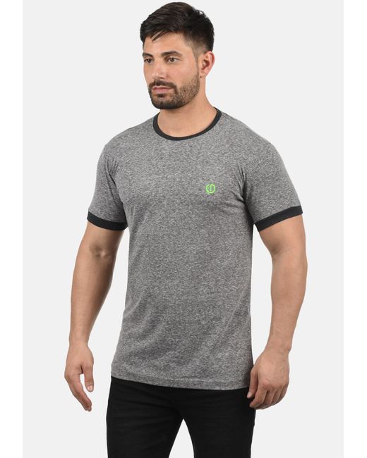 Solid Rundhalsshirt 'benntee' in Gray für Herren