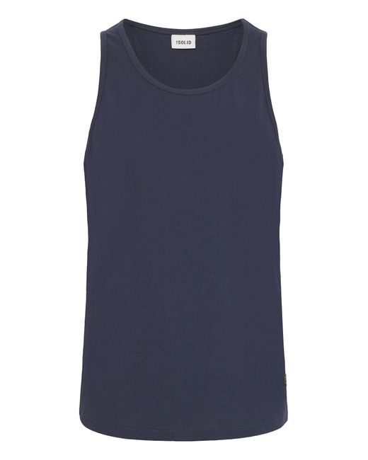 Solid Rundhalsshirt Sdjulisto in Blue für Herren