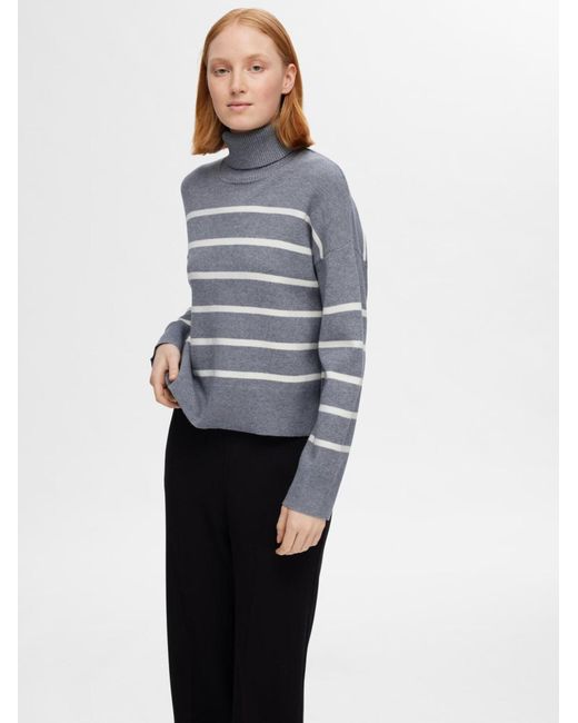 SELECTED Gray Pullover 'kamma'