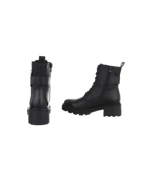 Ital-Design Black Schnürstiefelette