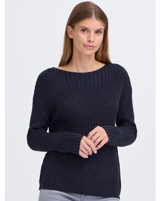 Oxmo Blue Strickpullover Oxfkanna