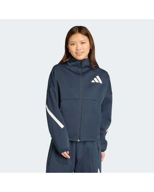 Adidas Blue Sportsweatjacke 'Z.N.E.