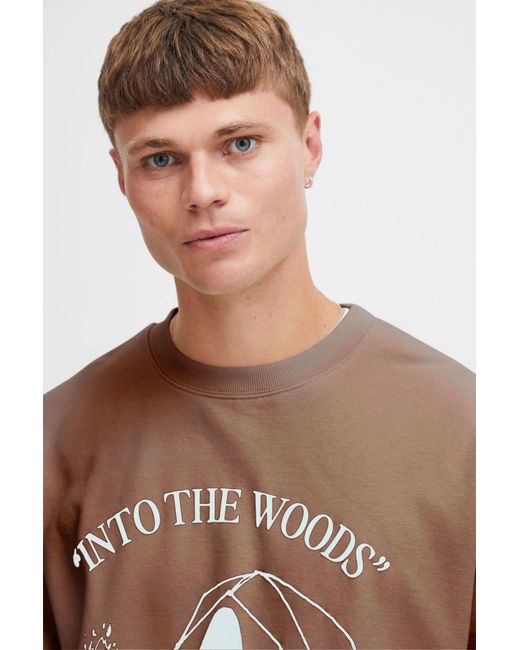 Solid Sweatshirt Hamad in Brown für Herren
