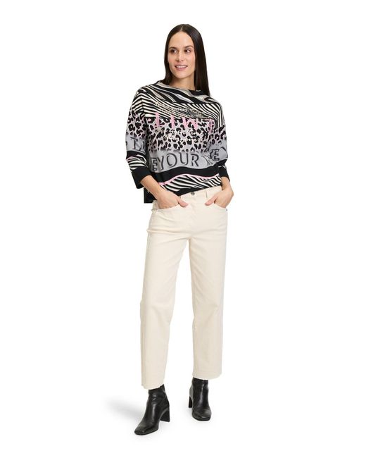 Betty Barclay Black Sweatpullover Mit Kragen