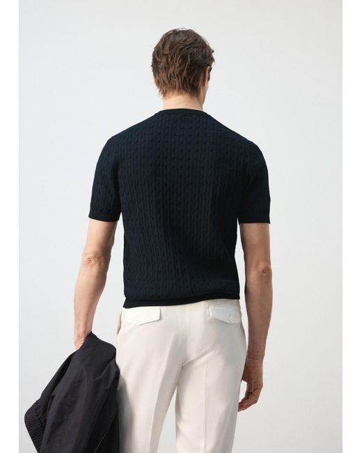 Mango T-Shirt Muga in Black für Herren