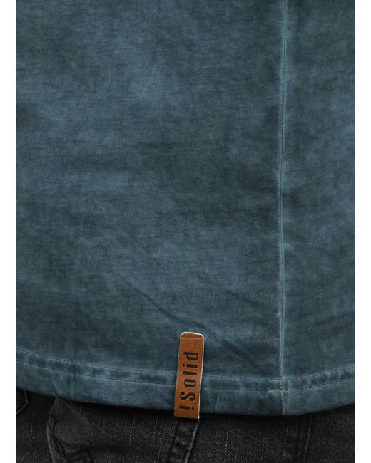 Solid Langarmshirt Timur in Blue für Herren