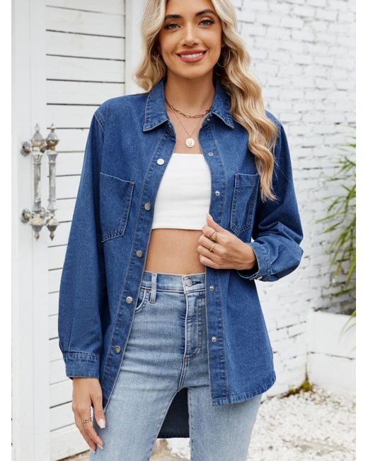 efashion Blue Bluse
