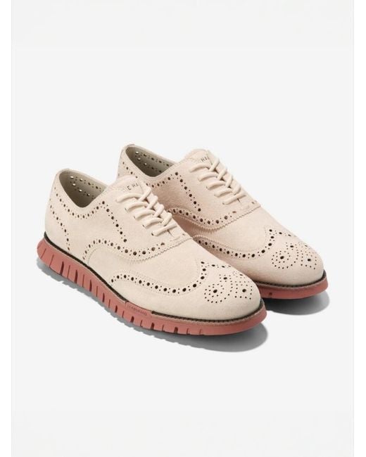 Cole Haan Schnürschuh Zg Rmstd Wing Ulined in Natural für Herren