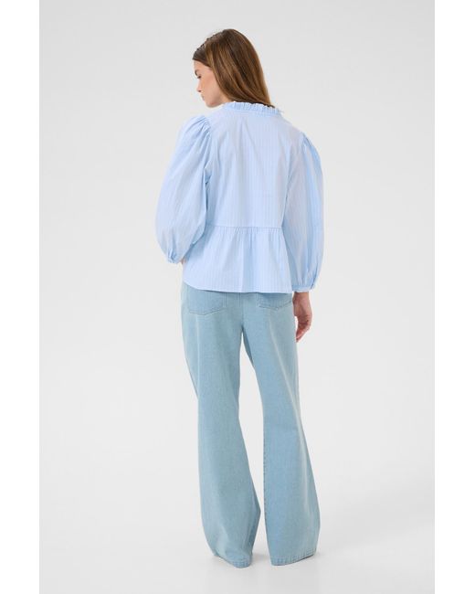 Karen By Simonsen Blue Bluse 'Zuma Nette'