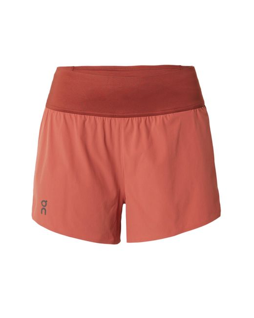 On Shoes Red Sportshorts