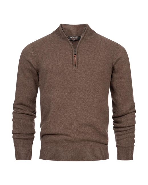 INDICODE Pullover Inmargous in Brown für Herren