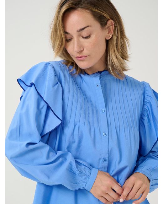 Cream Blue Bluse 'Cr Ivy'