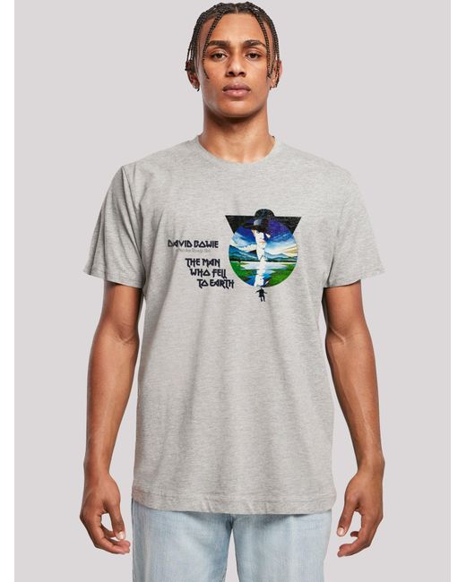 F4NT4STIC T-Shirt The Who Fell To Earth David Bowie in Gray für Herren
