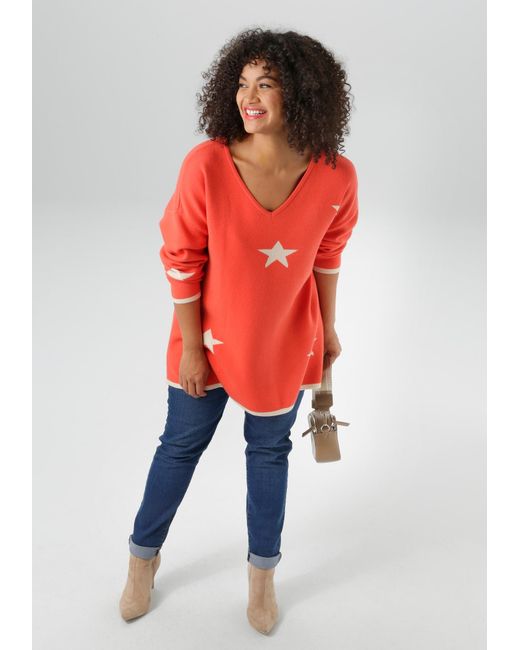 Aniston Red Pullover