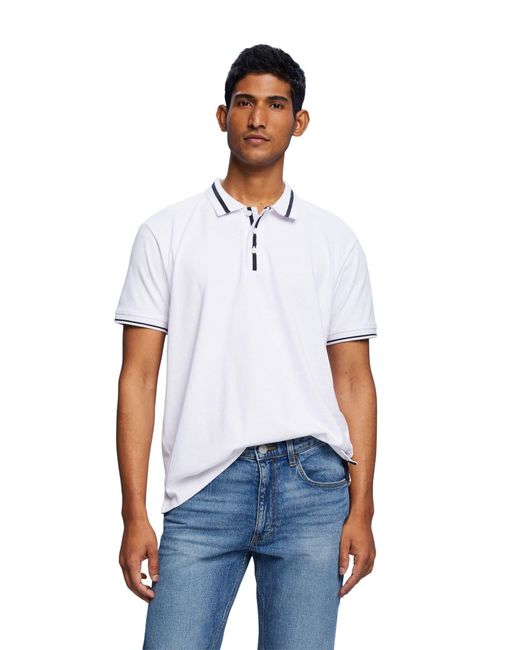 Esprit Poloshirt Polo-Shirt aus Jersey in Weiß für Herren | Lyst DE