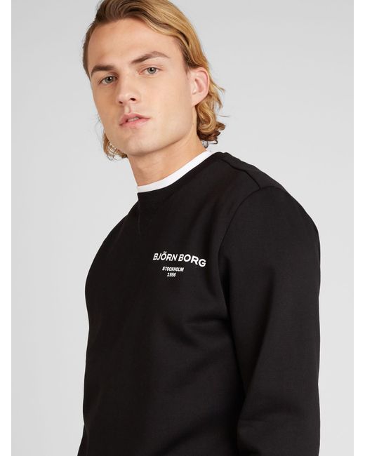Björn Borg Sportsweatshirt 'essential' in Black für Herren