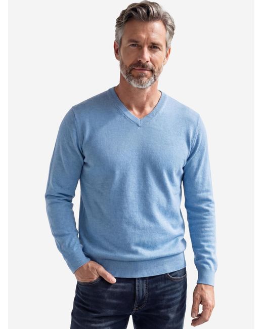 Redmond Pullover Basic in Blue für Herren