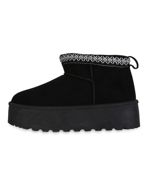 VAN HILL Black Snowboots 'Alice'