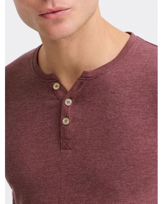Solid Rundhalsshirt Volko in Red für Herren