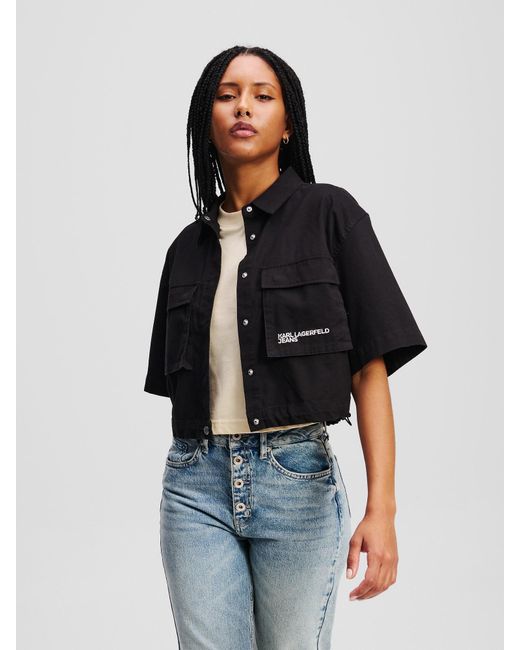 Karl Lagerfeld Black Bluse
