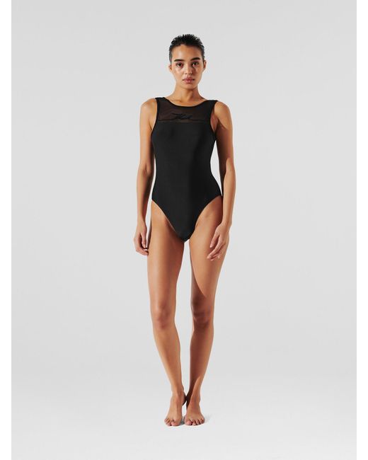 Karl Lagerfeld Black Badeanzug