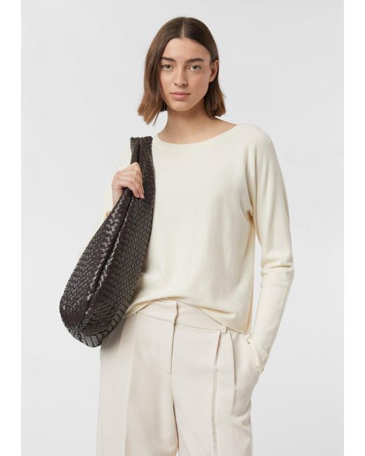 Comma, White Strickpullover