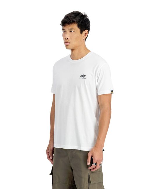 Alpha Industries Shirt Basic Small Logo in White für Herren
