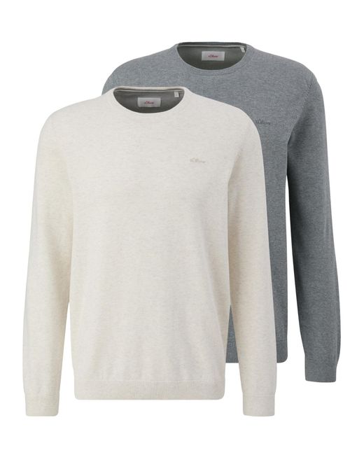 S.oliver Oliver Pullover Basic in Gray für Herren