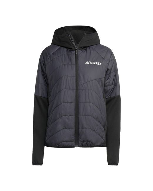 Adidas Originals Black Outdoorjacke Multi Climawarm Insulated Hybrid Hooded