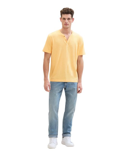 Tom Tailor T-shirt in Yellow für Herren