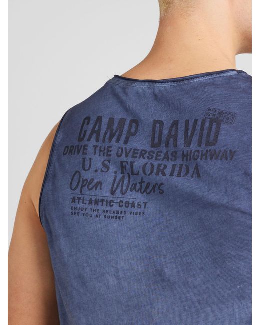 Camp David Top 'muscle' in Blue für Herren