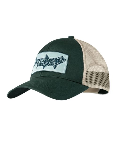 Buff Green Cap Explore Trucker Cap