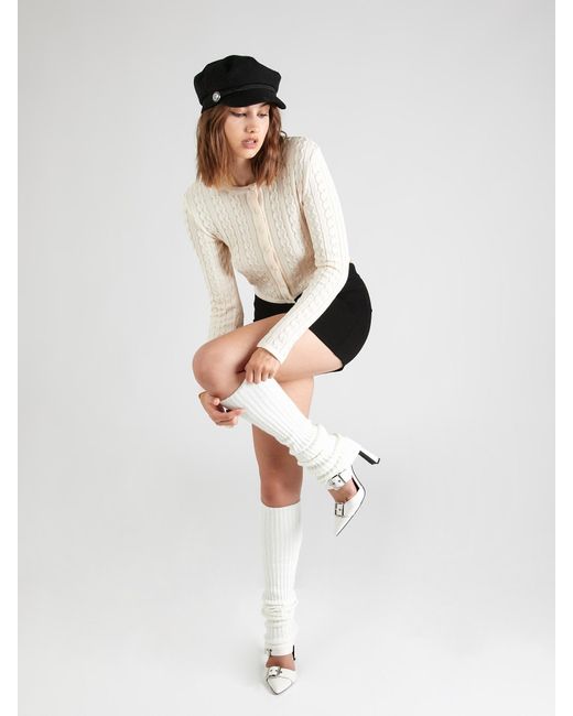 ABOUT YOU x Emili Sindlev White Strickjacke Keela