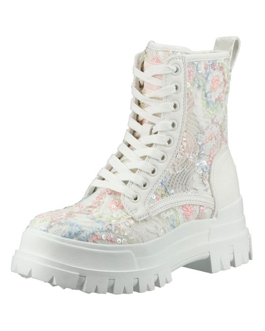 Buffalo White Schnürstiefelette Aspha Rld