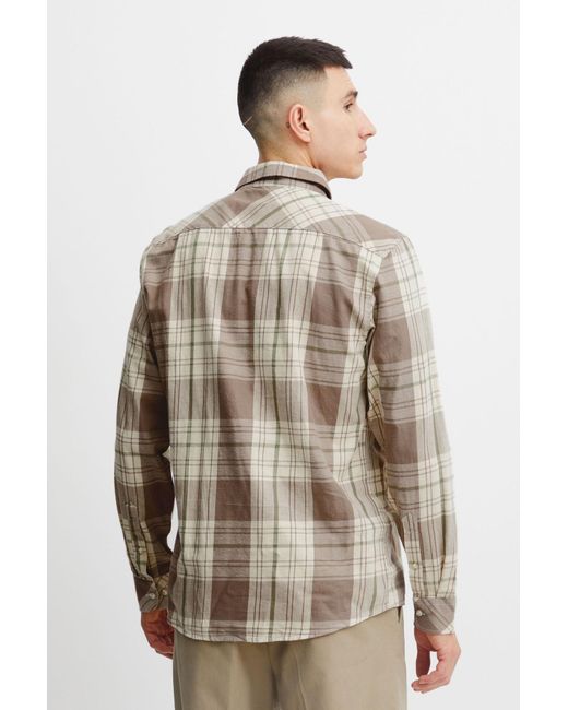 Solid Langarmhemd 'esdras' in Brown für Herren