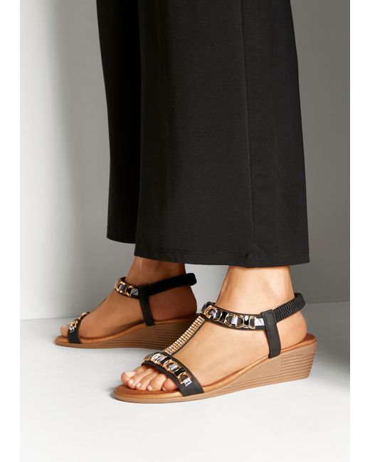 vivance active Black Sandale