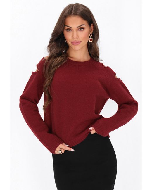 faina Red Pullover