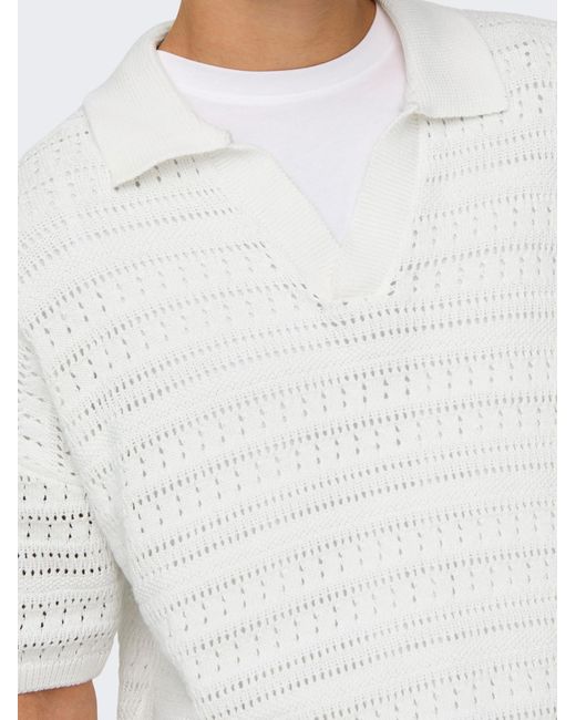 Only & Sons Pullover Grayson in White für Herren