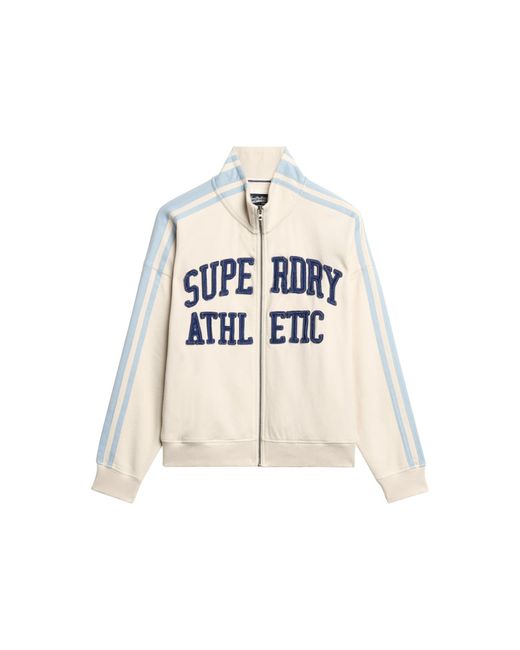Superdry White Sweatjacke 'Athletic Essentials'