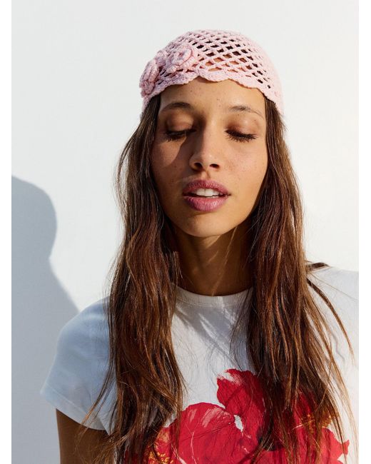 Bershka Mütze in Pink für Herren
