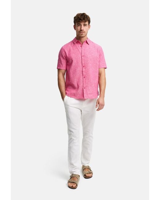 INDICODE Hemd Lino in Pink für Herren
