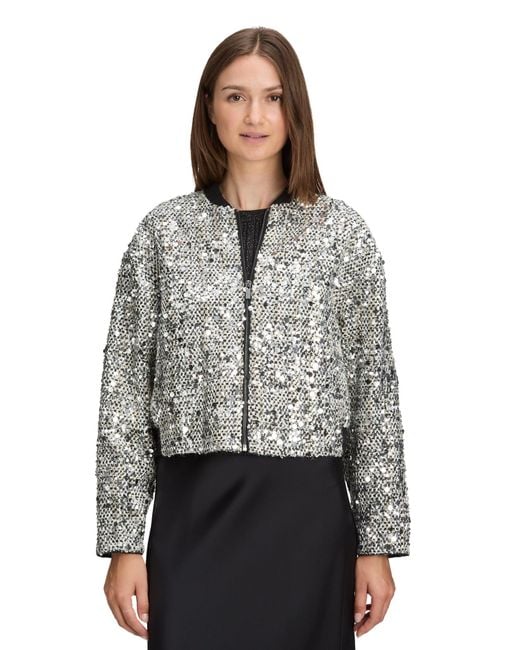 BETTY&CO Gray Blouson Mit Pailletten