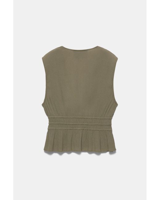 Pull&Bear Green Blusentop