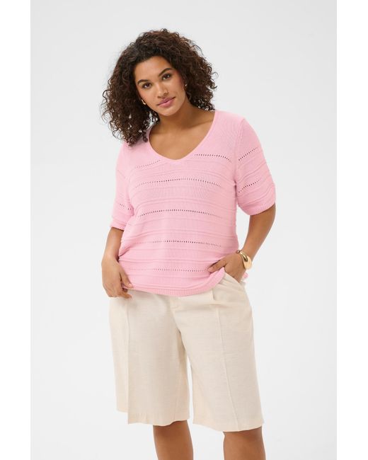 Kaffe Pink Strickpullover Kcmelia