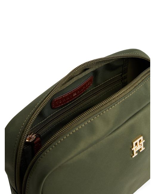Tommy Hilfiger Green Crossbody-Kameratasche Mit Gurtband-Riemen