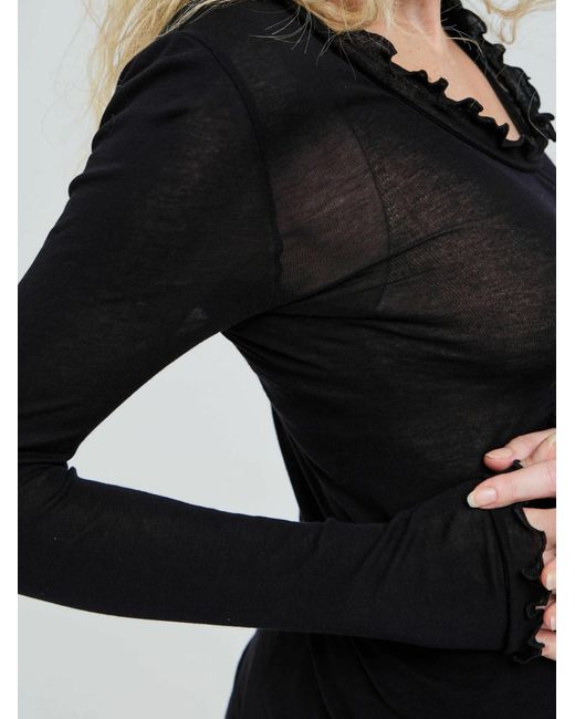 Seamless Basic Black Shirt Romance