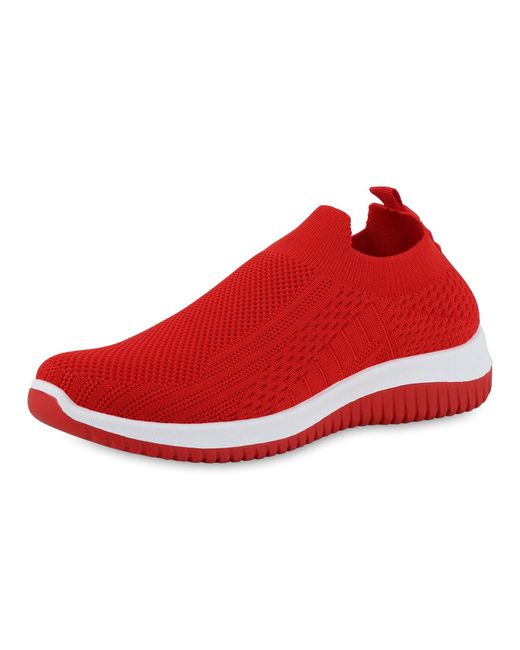 VAN HILL Red Slip On 'Alyssa'