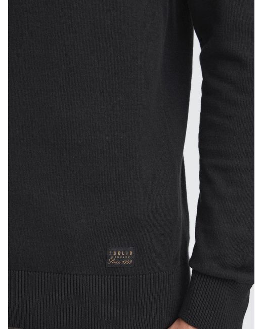 Solid Strickpullover Sdakel in Black für Herren
